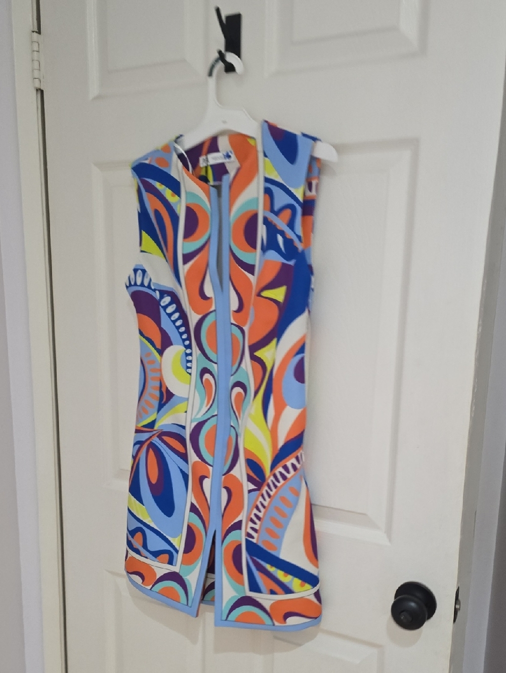 Zara Multicolor Retro Swirl Sleeveless Tunic NWOT